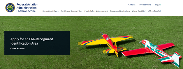 Apply for a FRIA at the FAA's Drone Zone website